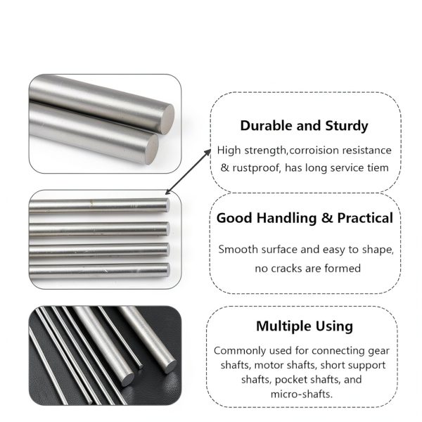 304 Stainless Steel Rods Phiowocx 12‑Pack 3mm Corrosion Resistant-3