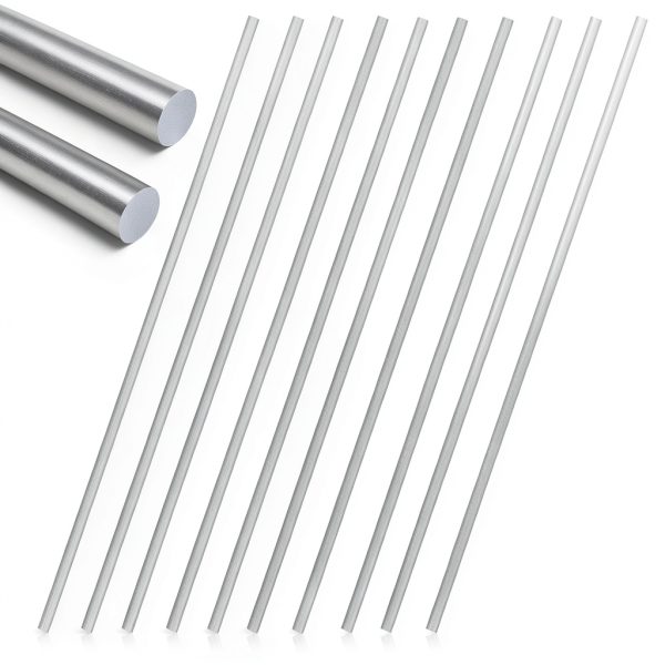 YOXMULK Stainless Steel Rods 2.5MM x 400MM Pack of 10 Commercial Grade-0
