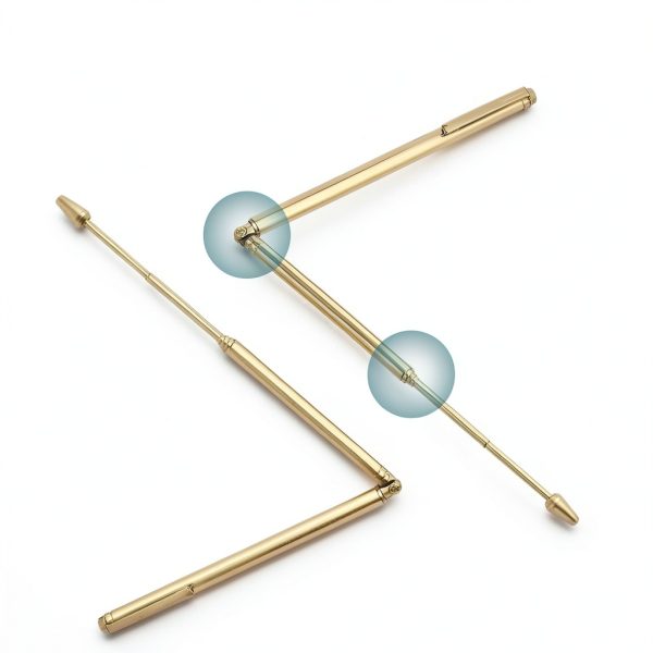 2Pcs Dowsing Rods, Retractable Stainless Steel Divining Rods Portable Pen Shape L Rod for Ghost Hunting Water Gold Energy Detection Paranormal Investigation-2