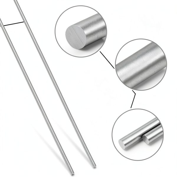Gisafai 2 Pcs 316 Stainless Steel Rod 1/4''(6mm) Diameter 24 Inch (610mm) Length Solid Round Bar Metal Shaft Rods for DIY Craft Industry Metal Working-2