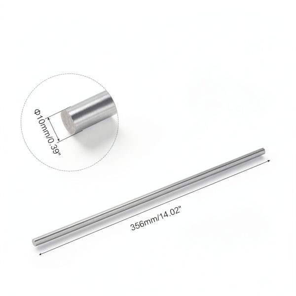 304 Stainless Steel Rods 10mm x 356mm uxcell 2pcs Solid Shaft for DIY-1