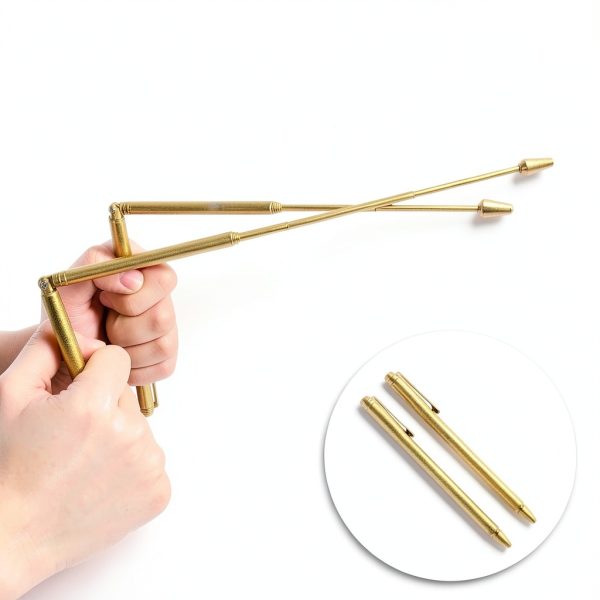 2Pcs Dowsing Rods, Retractable Stainless Steel Divining Rods Portable Pen Shape L Rod for Ghost Hunting Water Gold Energy Detection Paranormal Investigation-3