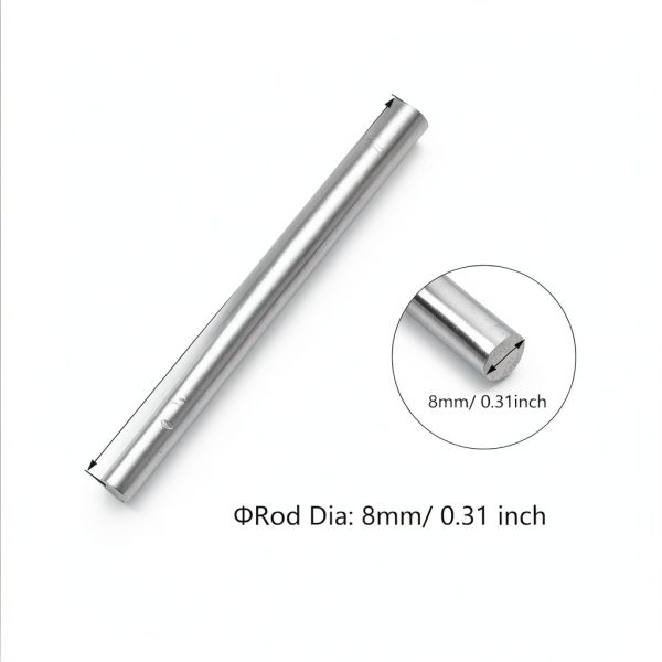 2pcs Stainless Steel Rods 8mm x 150mm, Solid Stainless Steel Round Bars Metal Rods for DIY Craft Car Helicopter Airplane Model-1