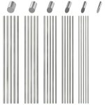 30 Pcs 6 Sizes 1mm, 1.5mm, 2mm, 2.5mm, 3mm, 4mm x Length 100mm (3.93 Inch) 304 Stainless Steel Round Rod, Metal Rod, Metal Solid Shaft Rods for Industry, Metal Working Hobbies and DIY Craft-0