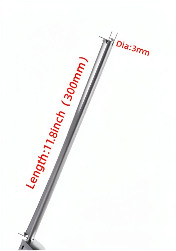 24Pcs 304 Stainless Steel Round Rod, 3mm x 300 mm Metal Solid Shaft Rods, Lathe Bar Stock for DIY Crafts Model Car Helicopter Airplane-1