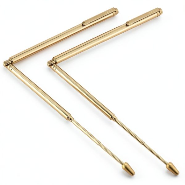 2Pcs Dowsing Rods, Retractable Stainless Steel Divining Rods Portable Pen Shape L Rod for Ghost Hunting Water Gold Energy Detection Paranormal Investigation-0
