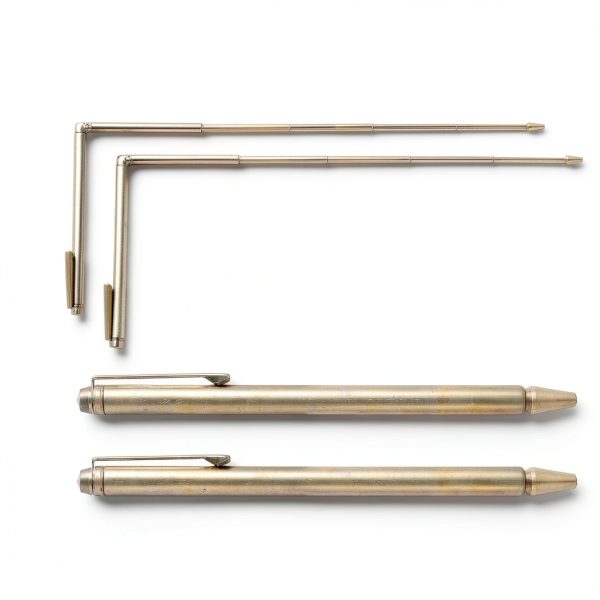 2Pcs Dowsing Rods, Retractable Stainless Steel Divining Rods Portable Pen Shape L Rod for Ghost Hunting Water Gold Energy Detection Paranormal Investigation-1