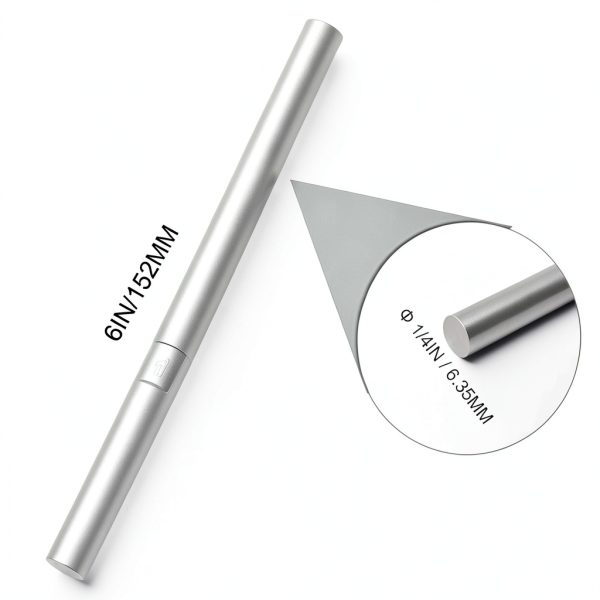 304 Stainless Steel Round Rods 1/4" x 6" - 4 Pack YOXMULK-1