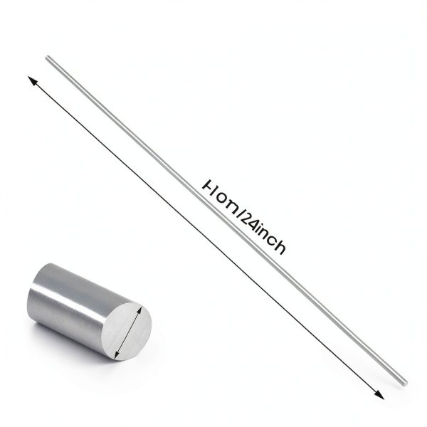 Gisafai 2 Pcs 316 Stainless Steel Rod 1/4''(6mm) Diameter 24 Inch (610mm) Length Solid Round Bar Metal Shaft Rods for DIY Craft Industry Metal Working-1