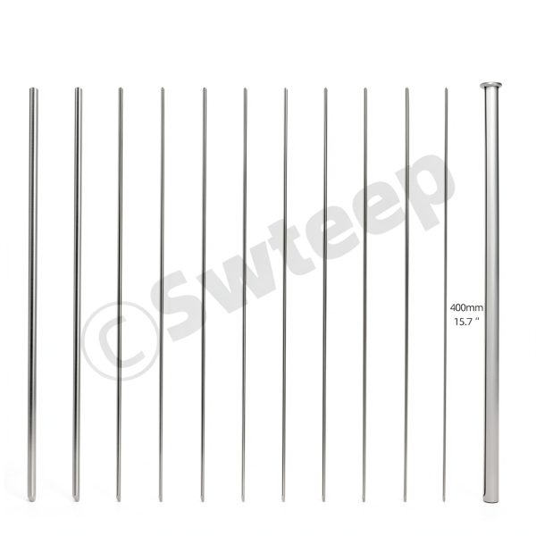 Swpeet 104Pcs 12 Sizes 0.3 mm, 0.4 mm, 0.5 mm, 0.6 mm, 0.8 mm, 1 mm, 1.2 mm, 1.4 mm, 1.6 mm, 1.8 mm, 2 mm, 3 mm 40cm-16 Length Stainless Steel Rods Sets-1